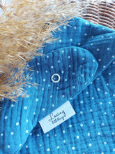 Laden Sie das Bild in den Galerie-Viewer, Halstuch I Musselin I jeansblau l Punkte