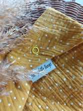 Laden Sie das Bild in den Galerie-Viewer, Halstuch I Musselin I senfgelb l Punkte