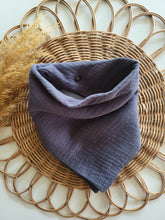 Laden Sie das Bild in den Galerie-Viewer, Halstuch l Musselin l anthrazit blau