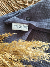 Laden Sie das Bild in den Galerie-Viewer, Halstuch l Musselin l anthrazit blau