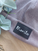 Laden Sie das Bild in den Galerie-Viewer, Personalisierte Beaniemütze l Schokobraun meliert