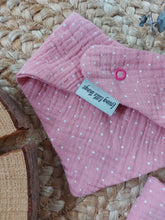 Laden Sie das Bild in den Galerie-Viewer, Halstuch I Musselin I rosa l Punkte