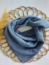 Laden Sie das Bild in den Galerie-Viewer, Halstuch l Musselin l jeansblau