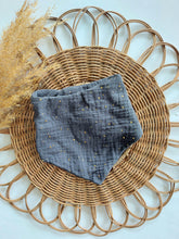 Laden Sie das Bild in den Galerie-Viewer, Halstuch I Musselin I dunkelgrau - gold