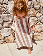 Laden Sie das Bild in den Galerie-Viewer, Badeponcho l Frottee-Jersey l cremeweiß-beige
