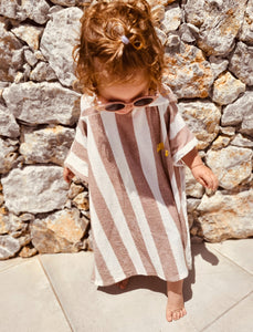 Badeponcho l Frottee-Jersey l cremeweiß-beige