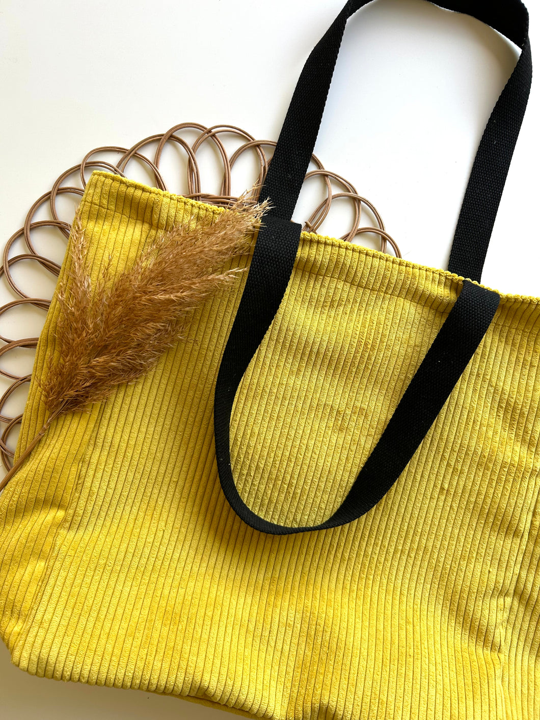 Shopping Bag | Feincord gelb