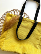 Shopping Bag | Feincord gelb