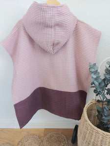 Badeponcho l Waffelpique l helles altrosa - dark mauve