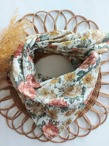 Halstuch l Musselin l vintage flowers creme